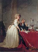 Jacques-Louis David Portrait of Monsieur de Lavoisier and his Wife, chemist Marie-Anne Pierrette Paulze oil painting artist